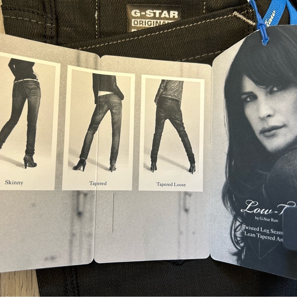 Brand new GSTAR RAW Low T tapered women’s designer moto jeans. W25 L32. Rise-7” - Picture 7 of 16